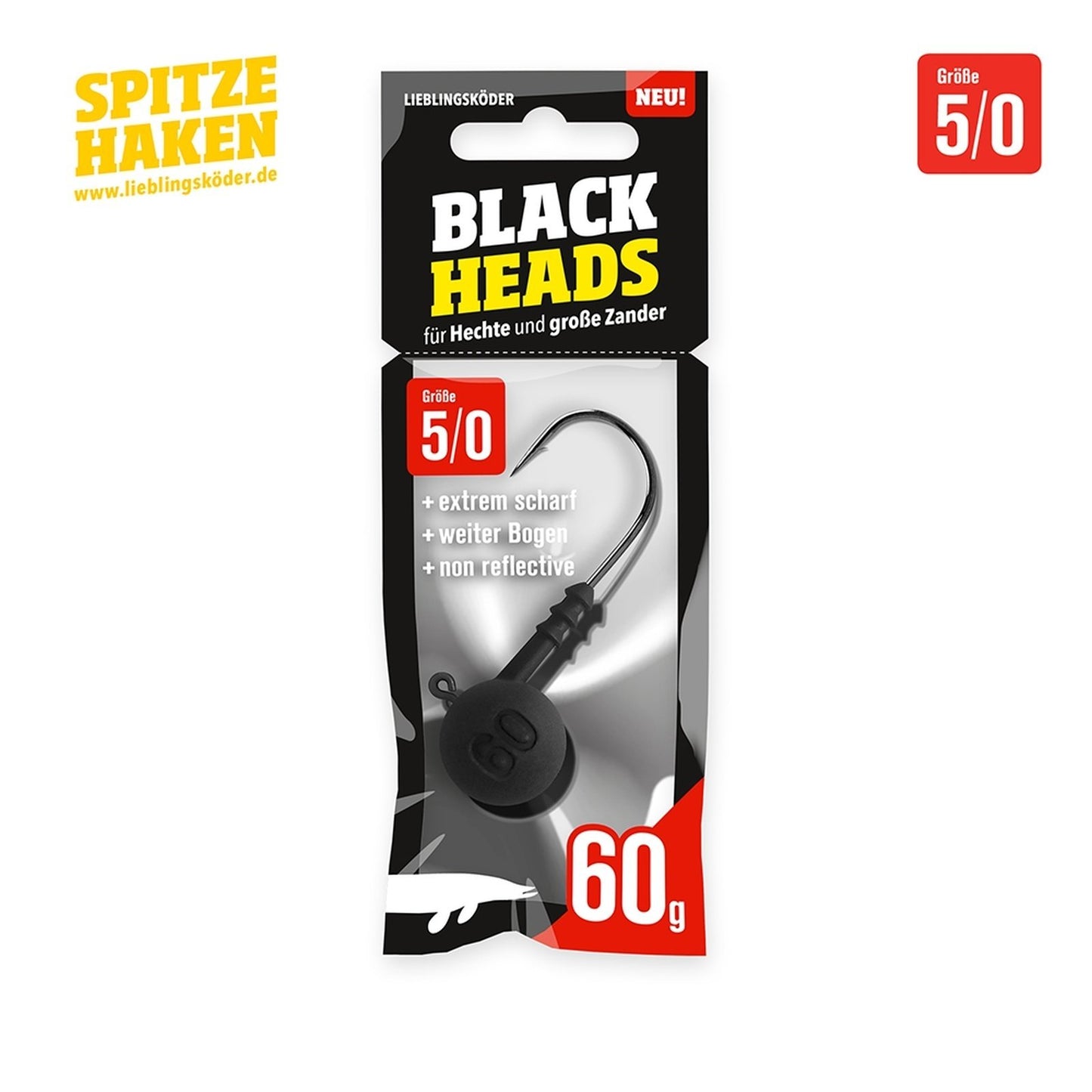 Lieblingskoeder Spitze Haken Black Heads 50 60 g