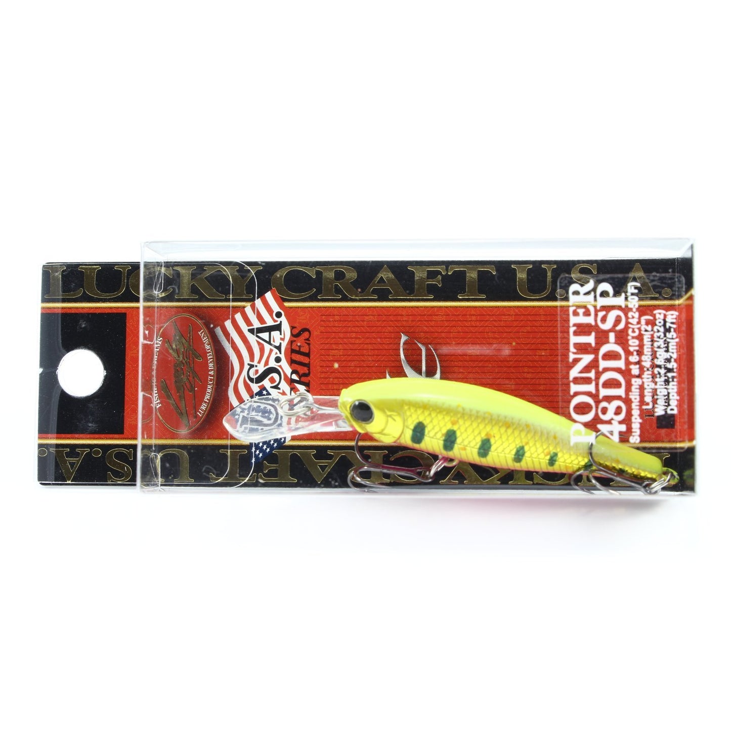 Lucky Craft Pointer 48 DDSP Yellow Pink Red Rainbow