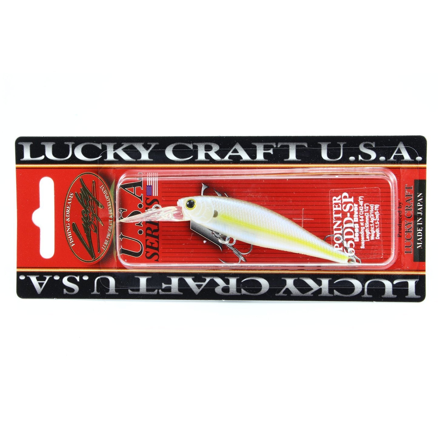 Lucky Craft Pointer 65 DDSP Chartreuse Shad