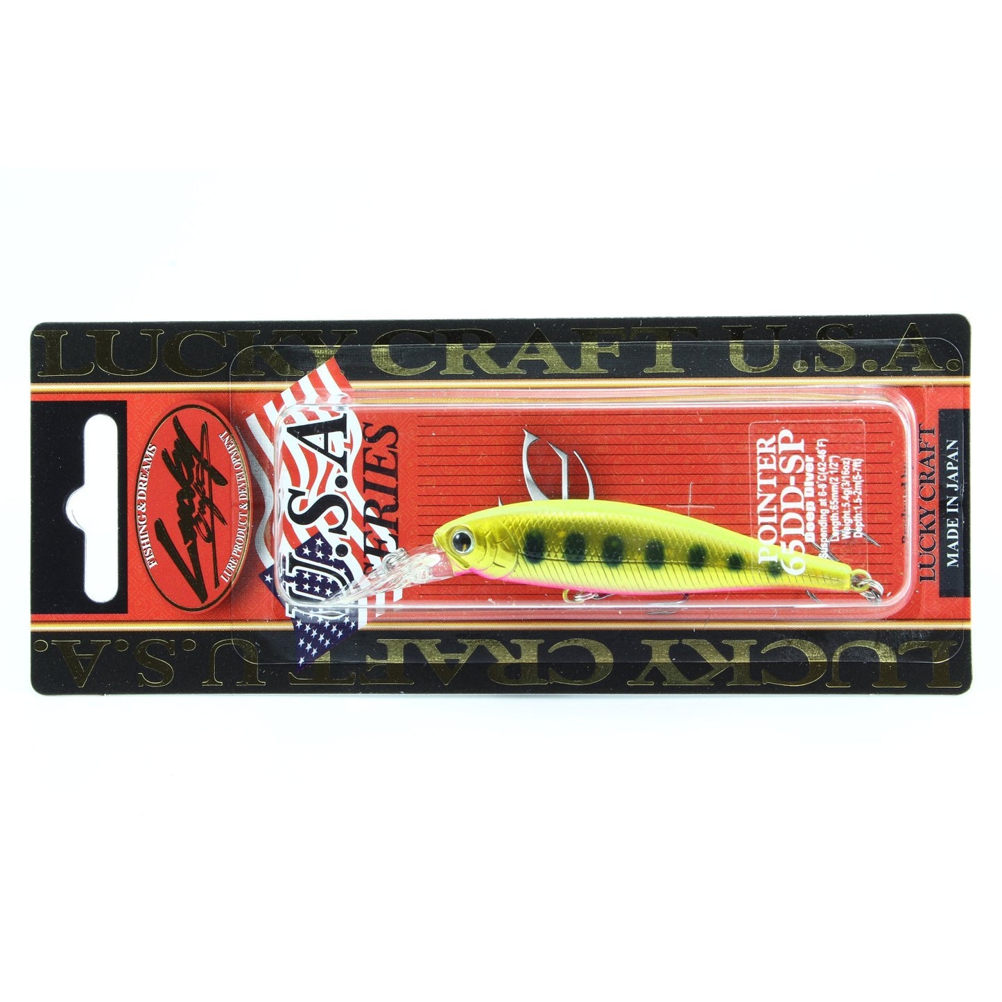 Lucky Craft Pointer 65 DDSP Yellow Pink Red Rainbow