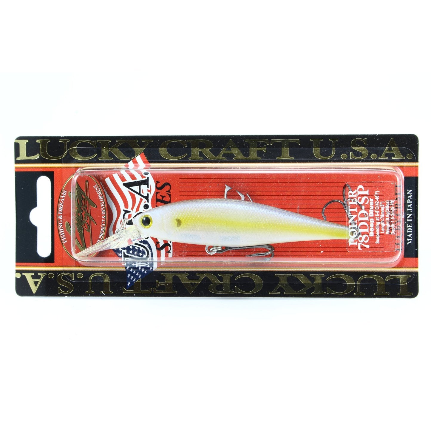 Lucky Craft Pointer 78 DDSP Chartreuse Shad