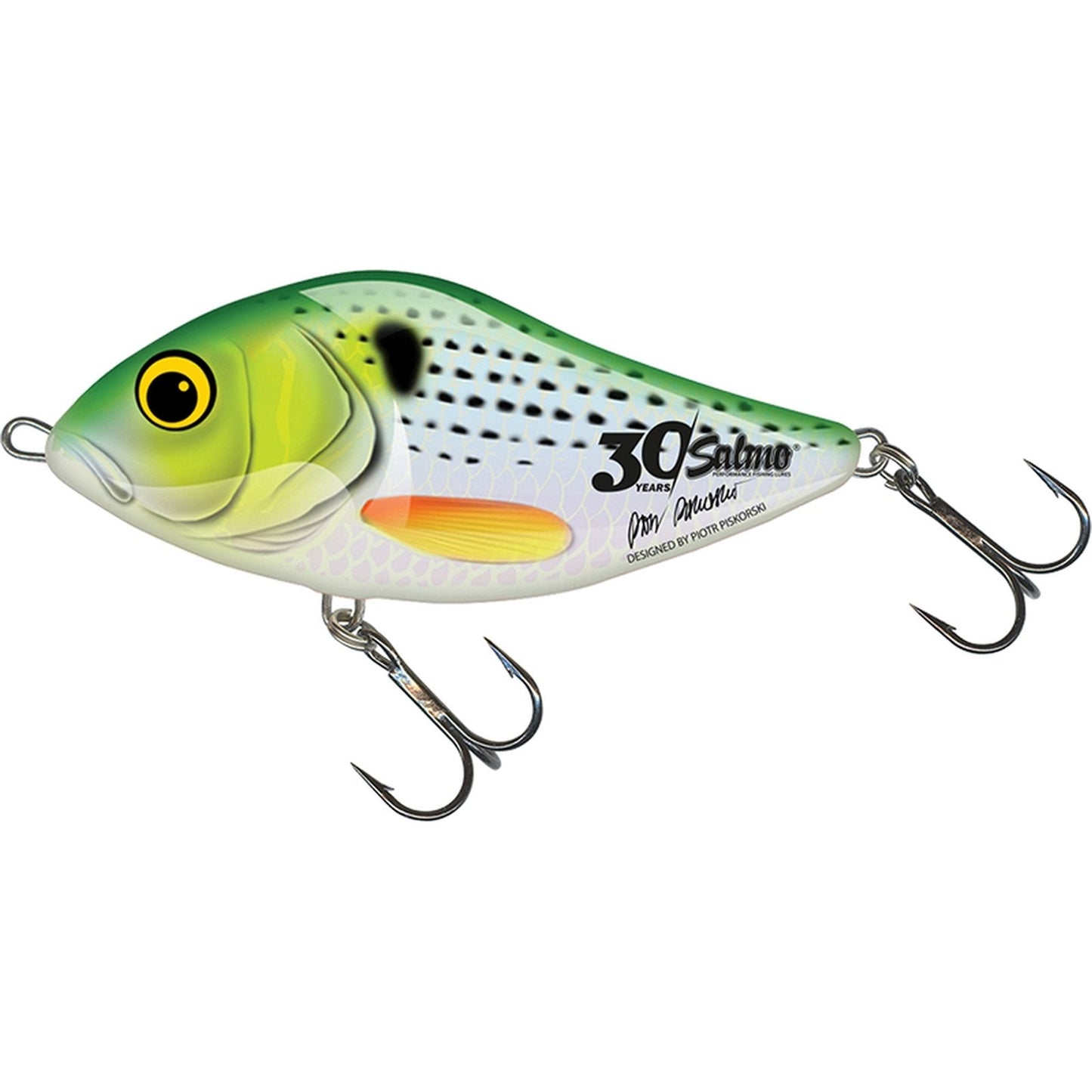 Salmo SLIDER SINKING Holo Green Striper